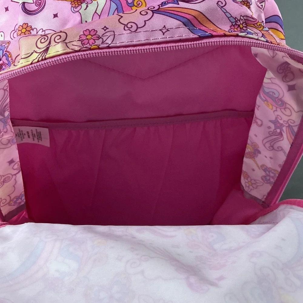 Day Dream Doodles Unicorn Rainbow Pink 17 Inch Backpack Laptop Sleeve BP253110